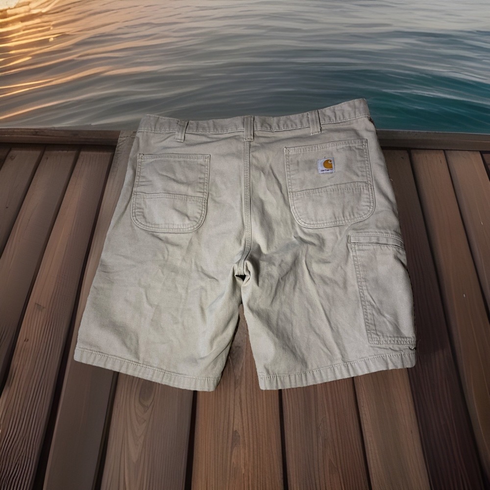 Carhartt Shorts Men's 38 Beige Carpenter Relaxed Fit Workwear Stretch 102514–232